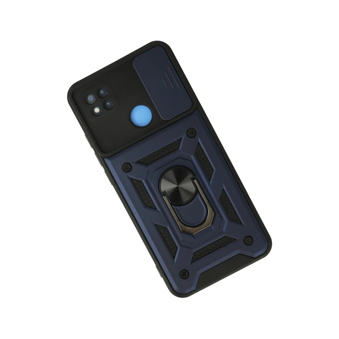 Xiaomi Redmi 9C Kılıf Pars Lens Yüzüklü Silikon - Lacivert