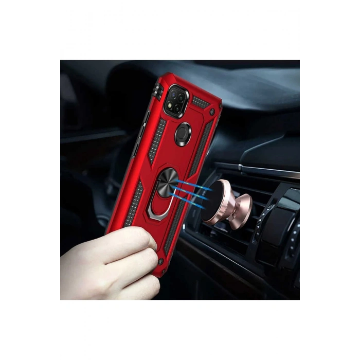 Xiaomi Redmi 9C Kılıf Sofya Yüzüklü Silikon Kapak - Gold