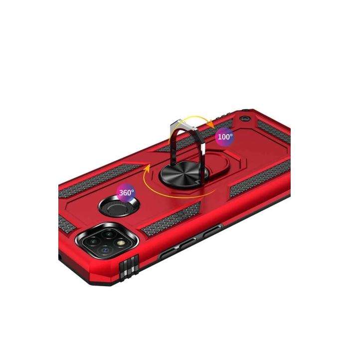 Xiaomi Redmi 9C Kılıf Sofya Yüzüklü Silikon Kapak - Rose