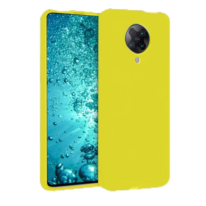 Xiaomi Redmi K30 Pro Kılıf Nano içi Kadife Silikon - Sarı