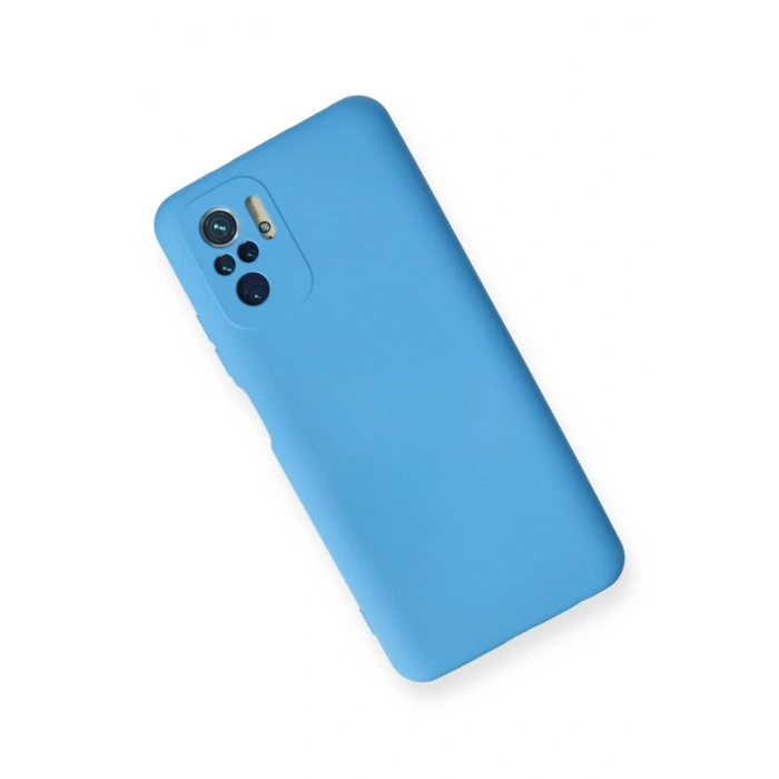 Xiaomi Redmi Note 10 Kılıf Nano içi Kadife Silikon - Mavi