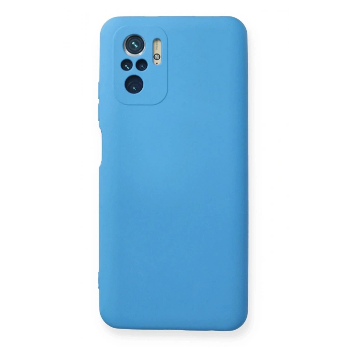 Xiaomi Redmi Note 10 Kılıf Nano içi Kadife Silikon - Mavi