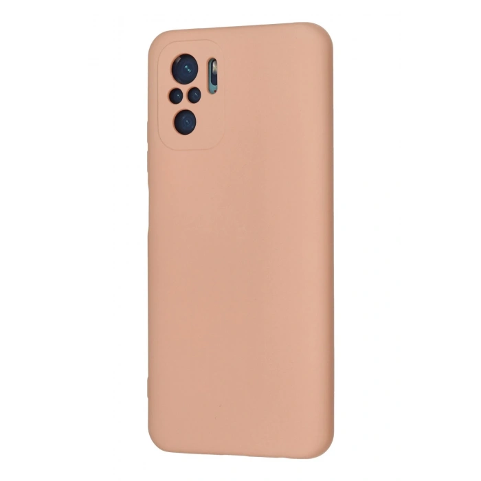 Xiaomi Redmi Note 10 Kılıf Nano içi Kadife Silikon - Pudra