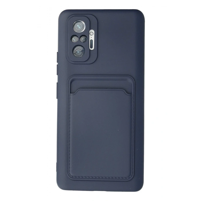 Xiaomi Redmi Note 10 Pro Kılıf Kelvin Kartvizitli Silikon - Lacivert