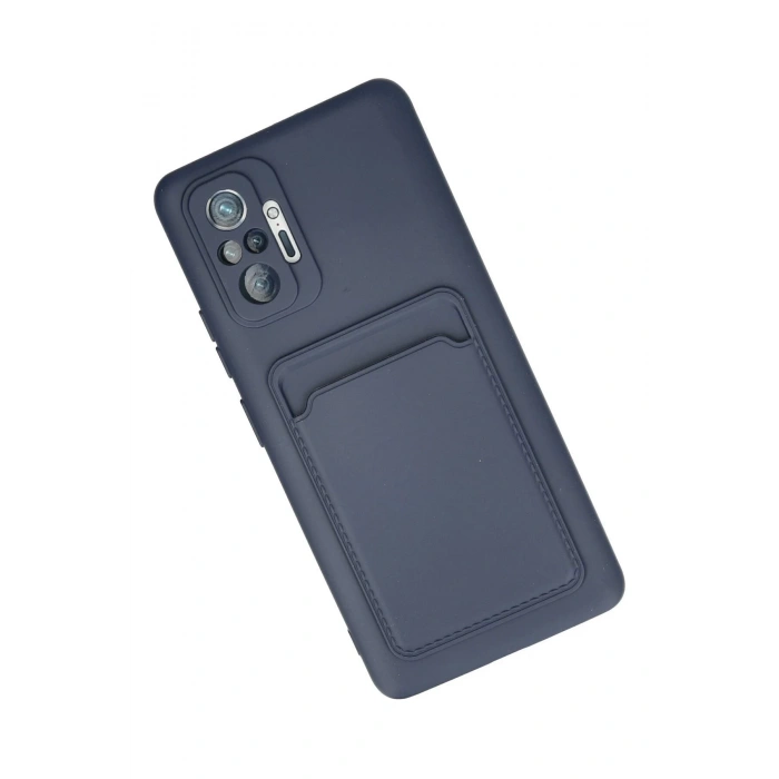Xiaomi Redmi Note 10 Pro Kılıf Kelvin Kartvizitli Silikon - Lacivert