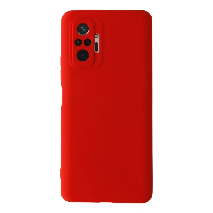 Xiaomi Redmi Note 10 Pro Kılıf Nano içi Kadife Silikon - Kırmızı