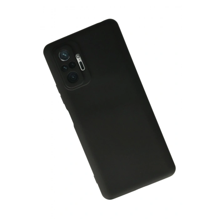 Xiaomi Redmi Note 10 Pro Kılıf Nano içi Kadife Silikon - Siyah