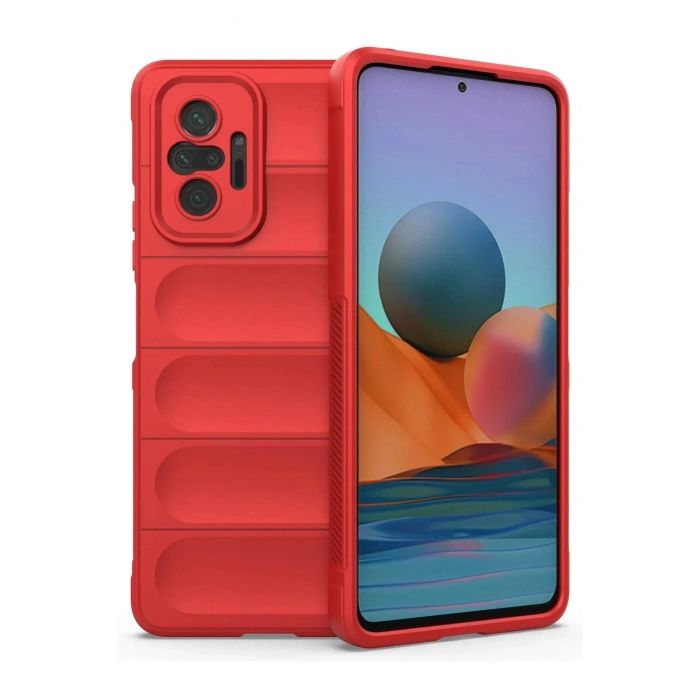 Xiaomi Redmi Note 10 Pro Kılıf Optimum Silikon - Kırmızı