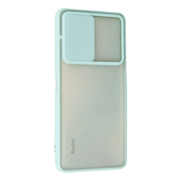 Xiaomi Redmi Note 10 Pro Kılıf Palm Buzlu Kamera Sürgülü Silikon - Turkuaz