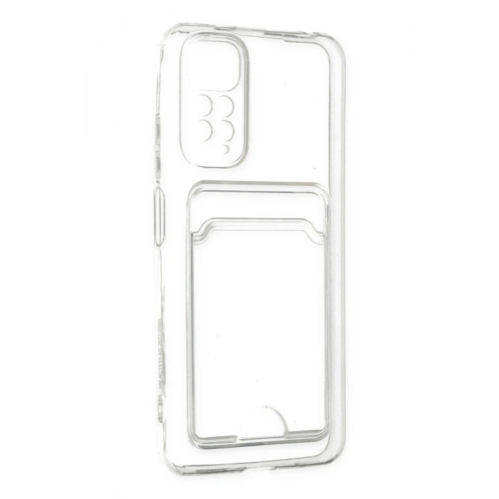 Xiaomi Redmi Note 11 Kılıf Kart Şeffaf Silikon - Şeffaf