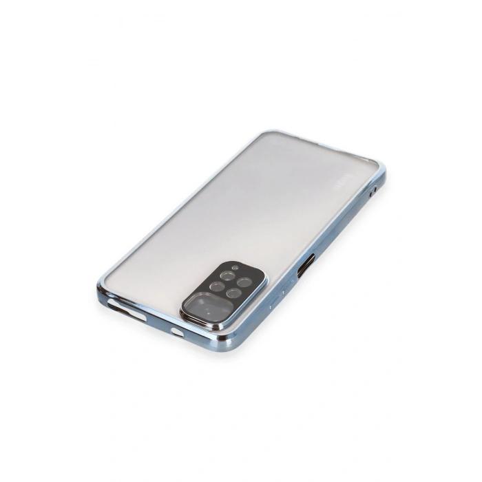 Xiaomi Redmi Note 11 Kılıf Lensli Silikon - Açık Mavi