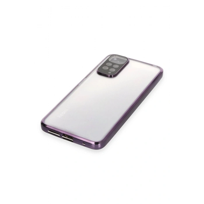Xiaomi Redmi Note 11 Kılıf Lensli Silikon - Mor