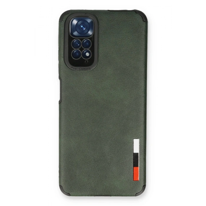 Xiaomi Redmi Note 11 Kılıf Loop Deri Silikon - Yeşil