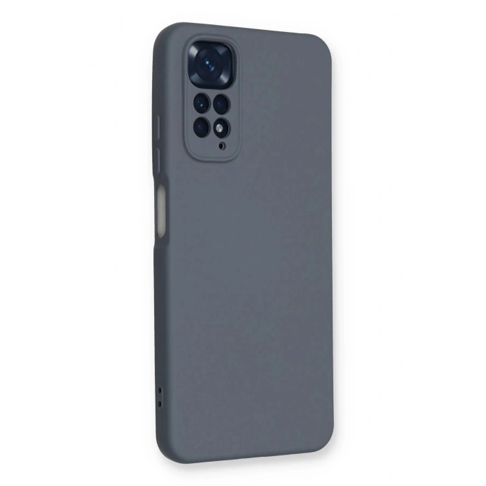 Xiaomi Redmi Note 11 Kılıf Nano içi Kadife Silikon - Gri