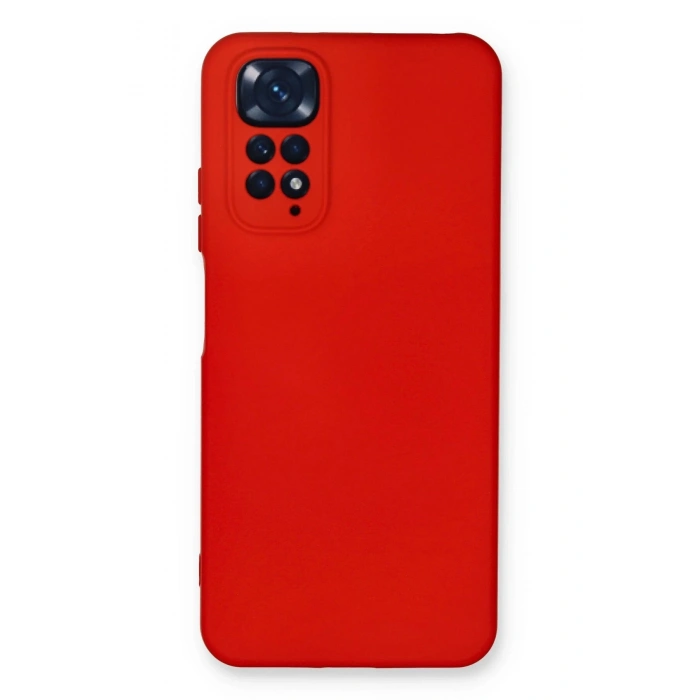 Xiaomi Redmi Note 11 Kılıf Nano içi Kadife Silikon - Kırmızı