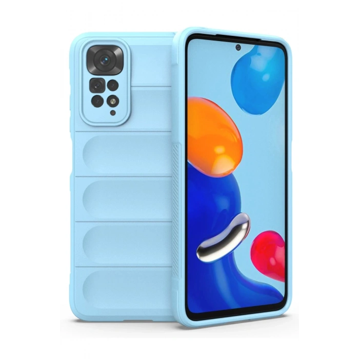 Xiaomi Redmi Note 11 Kılıf Optimum Silikon - Sky Blue