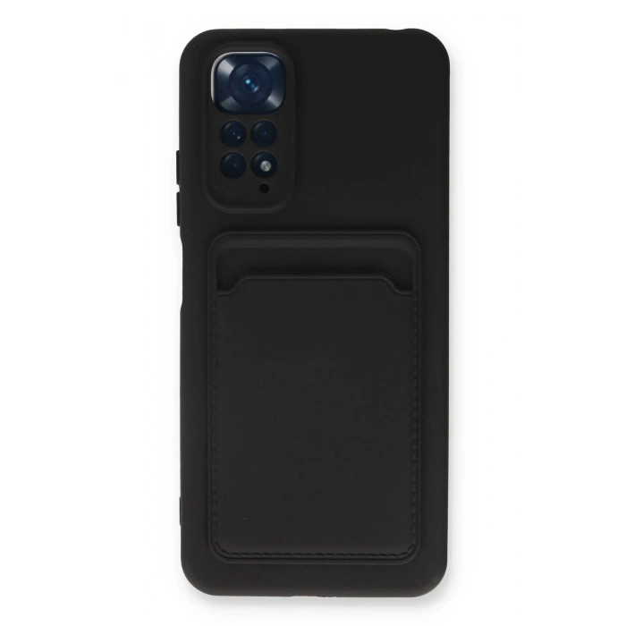 Xiaomi Redmi Note 11S Kılıf Kelvin Kartvizitli Silikon - Siyah