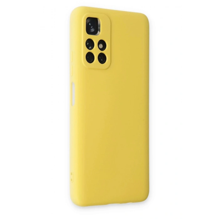 Xiaomi Redmi Note 11T Kılıf Nano içi Kadife Silikon - Sarı