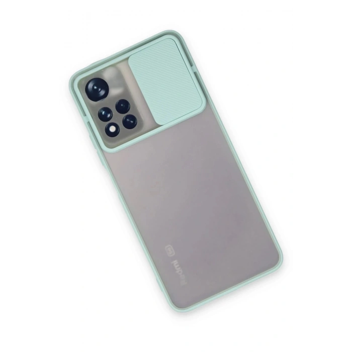 Xiaomi Redmi Note 11T Kılıf Palm Buzlu Kamera Sürgülü Silikon - Turkuaz