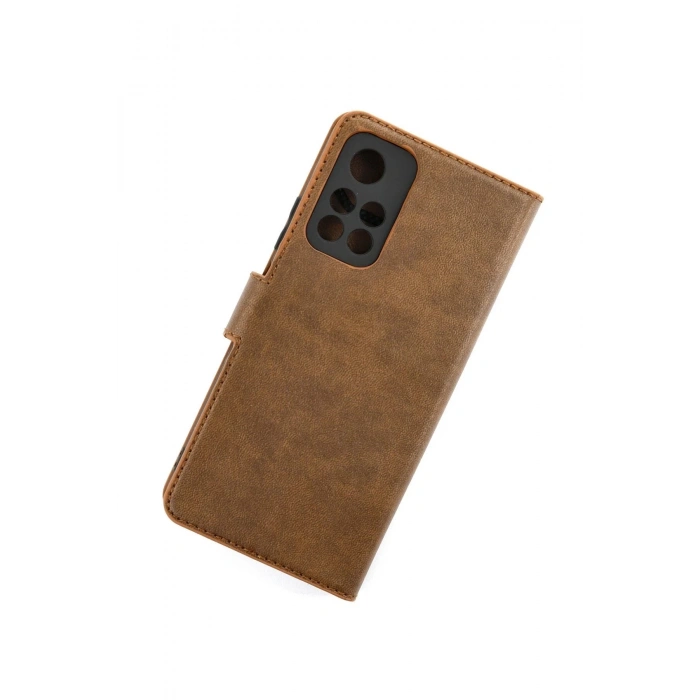 Xiaomi Redmi Note 11T Kılıf Trend S Plus Kapaklı Kılıf - Taba