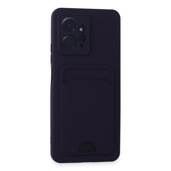 Xiaomi Redmi Note 12 4G Kılıf Kelvin Kartvizitli Silikon - Derin Mor