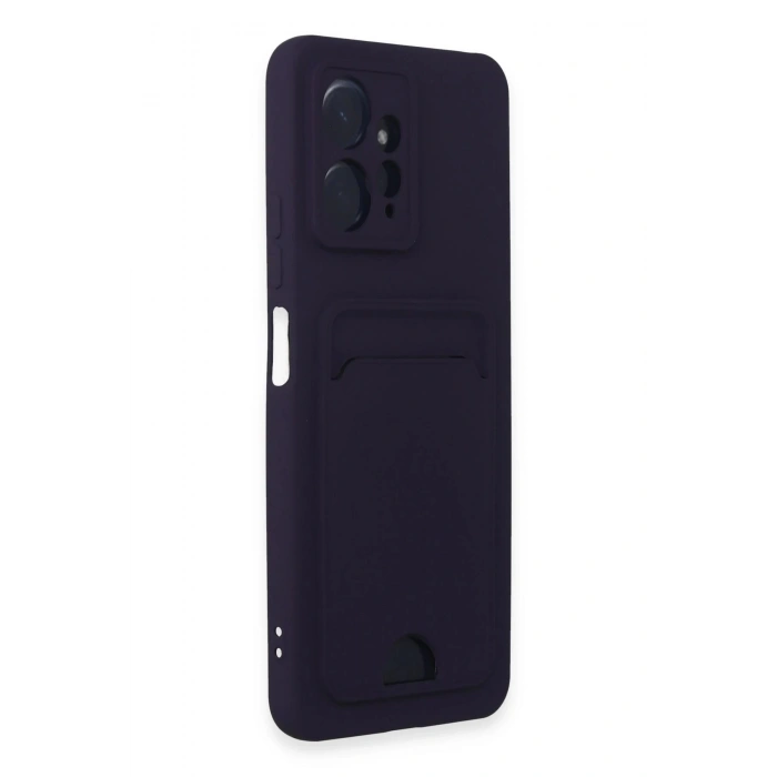 Xiaomi Redmi Note 12 4G Kılıf Kelvin Kartvizitli Silikon - Derin Mor