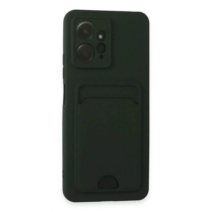 Xiaomi Redmi Note 12 4G Kılıf Kelvin Kartvizitli Silikon - Koyu Yeşil