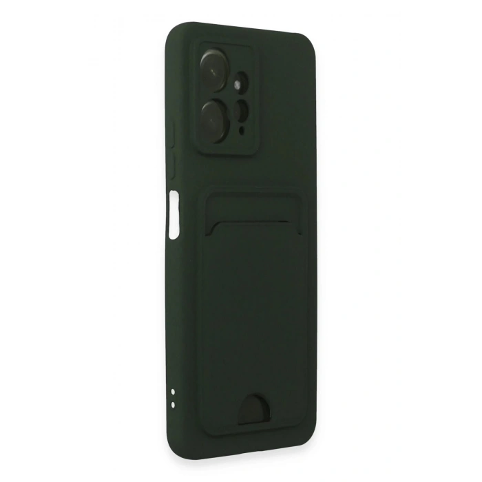 Xiaomi Redmi Note 12 4G Kılıf Kelvin Kartvizitli Silikon - Koyu Yeşil