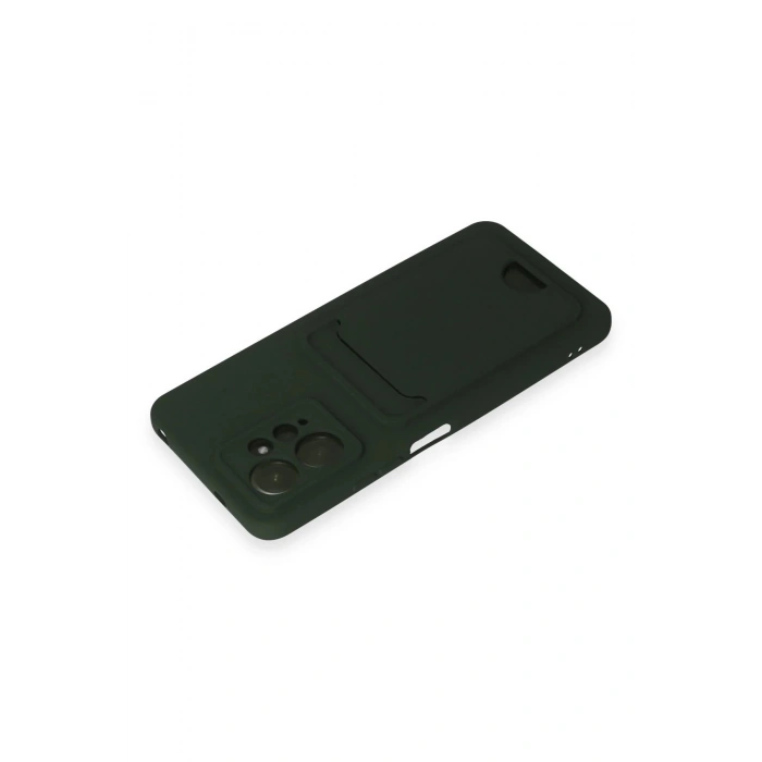 Xiaomi Redmi Note 12 4G Kılıf Kelvin Kartvizitli Silikon - Koyu Yeşil