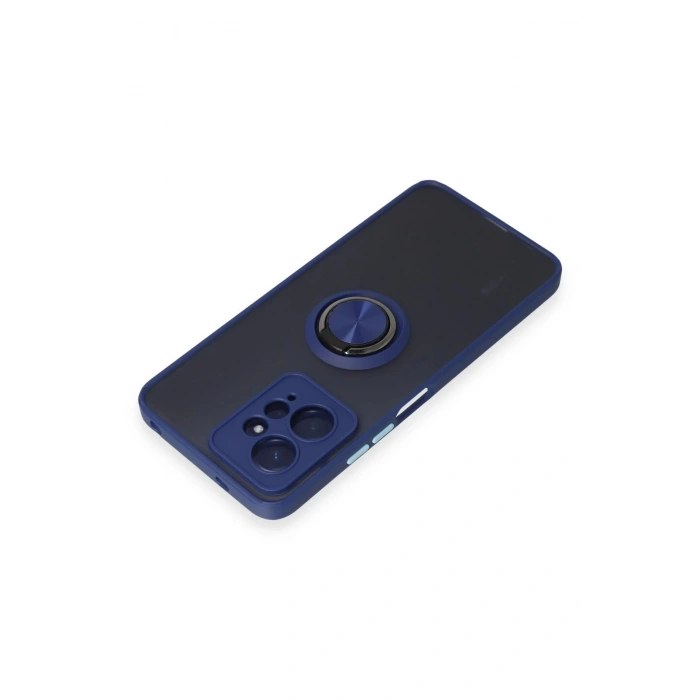 Xiaomi Redmi Note 12 4G Kılıf Montreal Yüzüklü Silikon Kapak - Lacivert