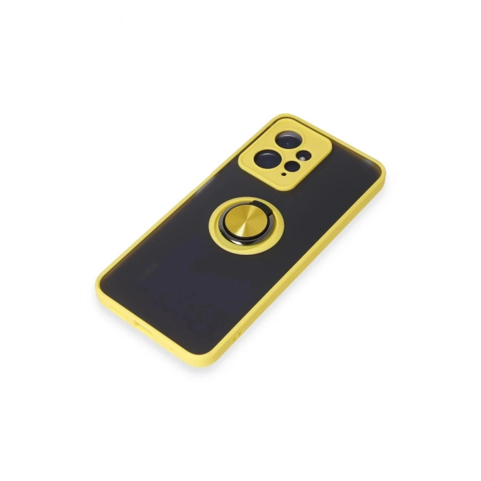 Xiaomi Redmi Note 12 4G Kılıf Montreal Yüzüklü Silikon Kapak - Sarı