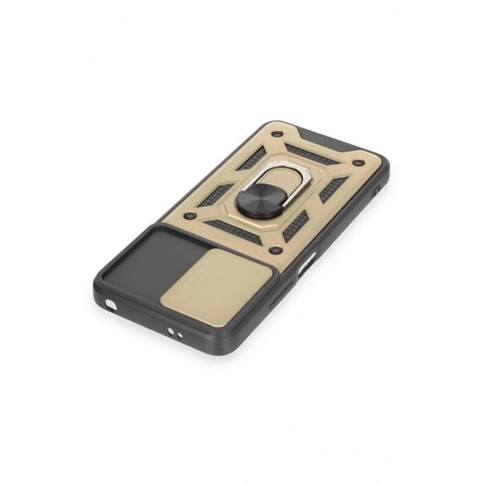 Xiaomi Redmi Note 12 4G Kılıf Pars Lens Yüzüklü Silikon - Gold