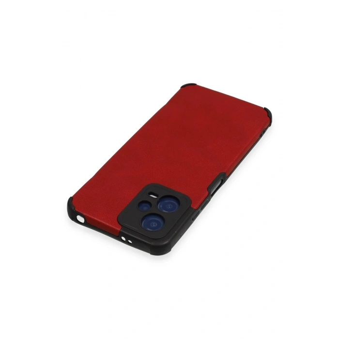 Xiaomi Redmi Note 12 5G Kılıf Loop Deri Silikon - Kırmızı