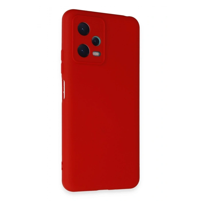 Xiaomi Redmi Note 12 5G Kılıf Nano içi Kadife Silikon - Kırmızı
