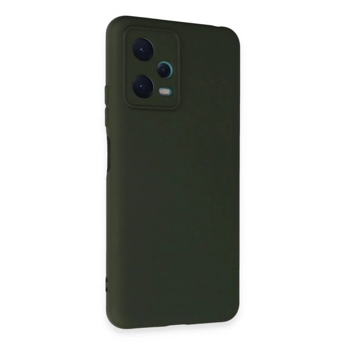 Xiaomi Redmi Note 12 5G Kılıf Nano içi Kadife Silikon - Koyu Yeşil