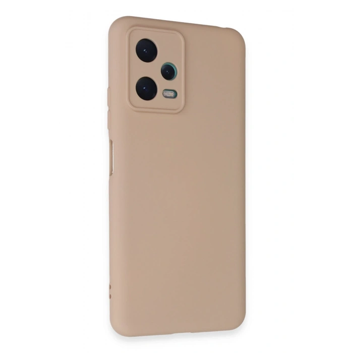 Xiaomi Redmi Note 12 5G Kılıf Nano içi Kadife Silikon - Pudra