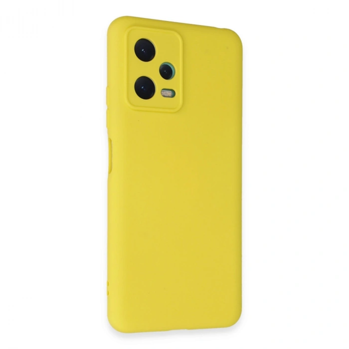 Xiaomi Redmi Note 12 5G Kılıf Nano içi Kadife Silikon - Sarı