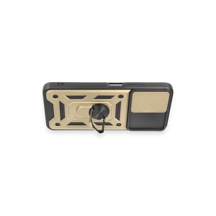 Xiaomi Redmi Note 12 5G Kılıf Pars Lens Yüzüklü Silikon - Gold