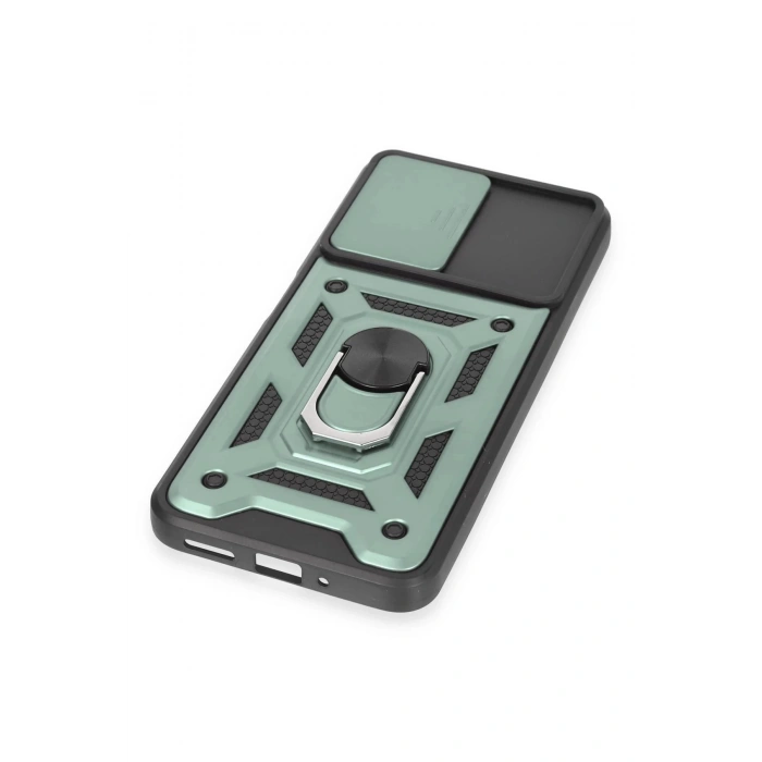 Xiaomi Redmi Note 12 5G Kılıf Pars Lens Yüzüklü Silikon - Yeşil