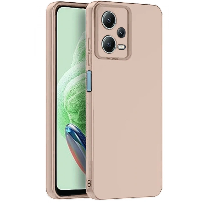 Xiaomi Redmi Note 12 Pro 5G Kılıf Nano içi Kadife Silikon - Pudra