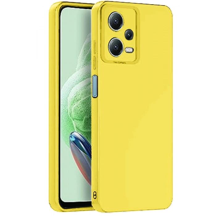 Xiaomi Redmi Note 12 Pro 5G Kılıf Nano içi Kadife Silikon - Sarı