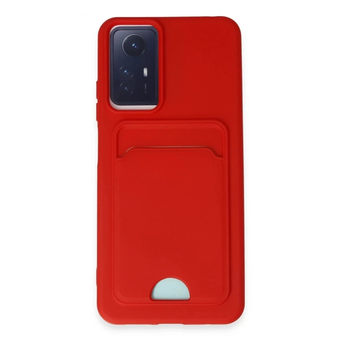 Xiaomi Redmi Note 12S Kılıf Kelvin Kartvizitli Silikon - Kırmızı
