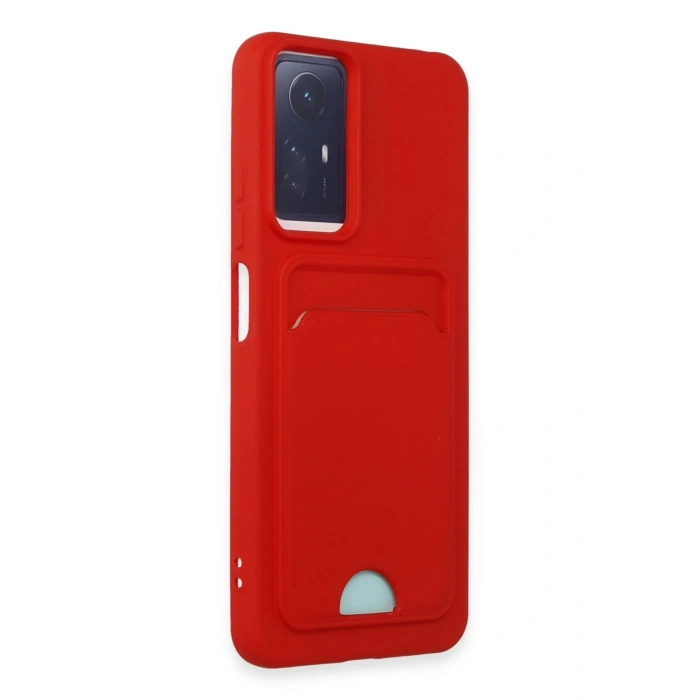 Xiaomi Redmi Note 12S Kılıf Kelvin Kartvizitli Silikon - Kırmızı