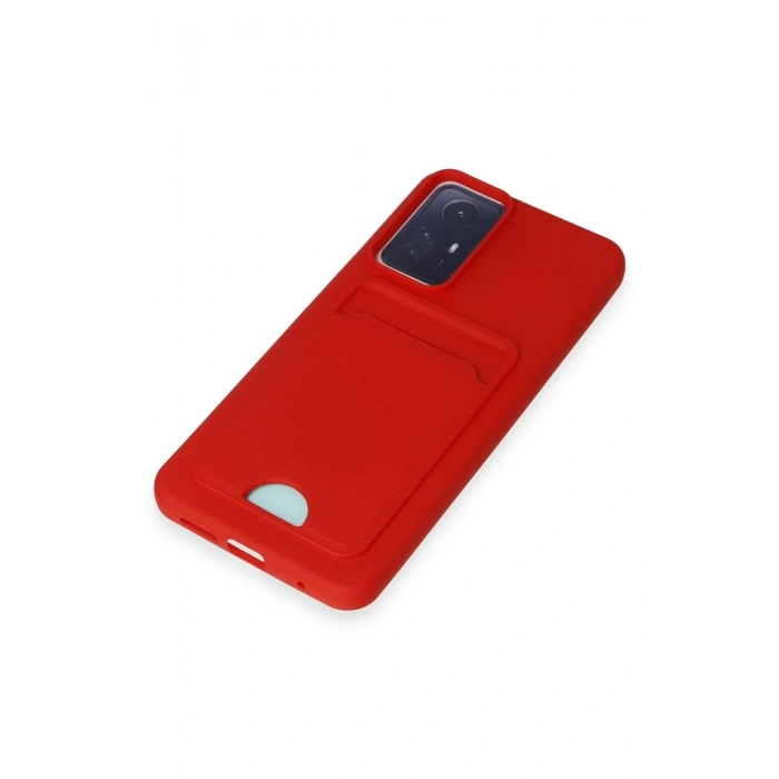Xiaomi Redmi Note 12S Kılıf Kelvin Kartvizitli Silikon - Kırmızı