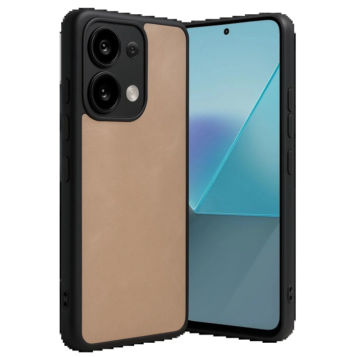 Xiaomi Redmi Note 13 4G Kılıf Aras Deri Kapak - Pudra