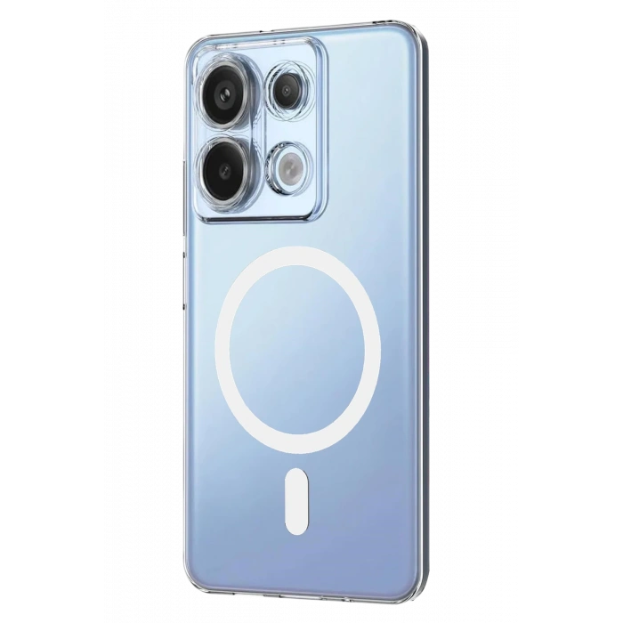 Xiaomi Redmi Note 13 Pro 4G Combo Sert Şeffaf Magsafe Kapak - Şeffaf