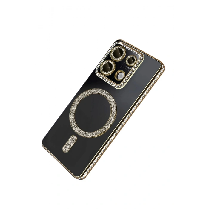 Xiaomi Redmi Note 13 Pro 4G Joke Simli Magneticsafe Kılıf - Gold