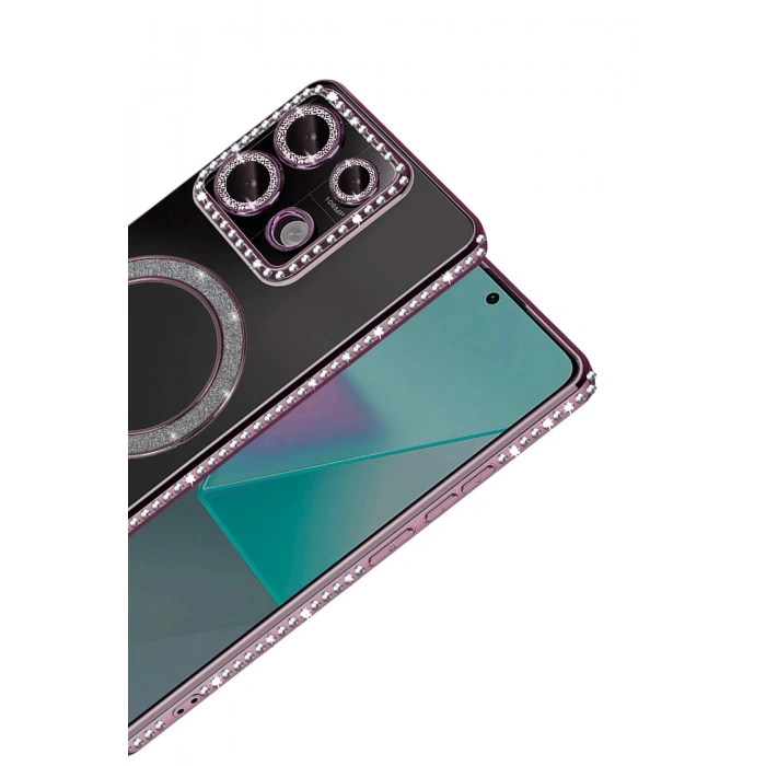 Xiaomi Redmi Note 13 Pro 4G Joke Simli Magneticsafe Kılıf - Pembe