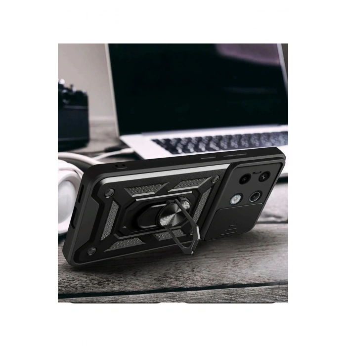 Xiaomi Redmi Note 13 Pro 4G Pars Lens Yüzüklü Silikon - Yeşil