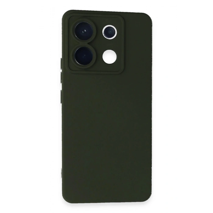 Xiaomi Redmi Note 13 Pro 5G Kılıf Nano içi Kadife Silikon - Koyu Yeşil